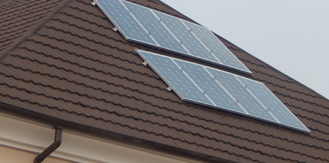Image of a solar panel installed