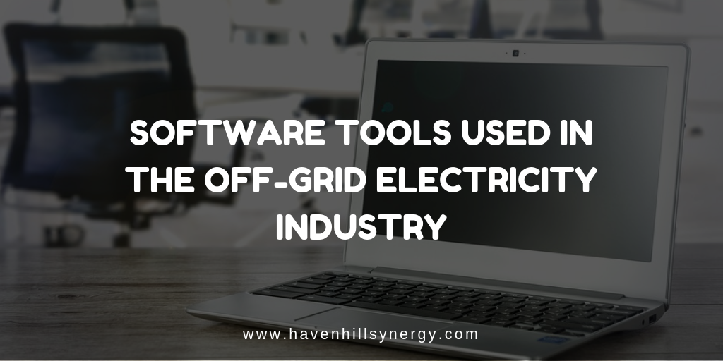 A blog post describing software tools used in the off-grid electricity industry