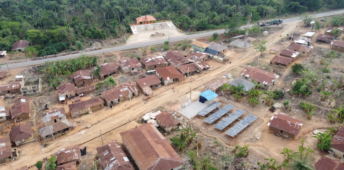 Photo of mini-grid in sun community in Nigeria