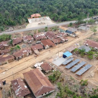 Photo of mini-grid in sun community in Nigeria
